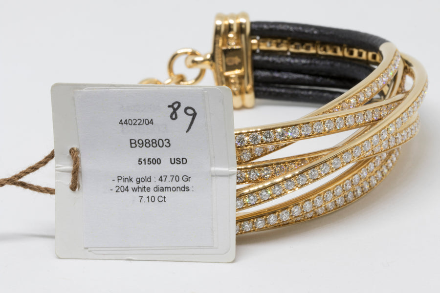 de GRISOGONO Allegra Pink Gold and Diamond Bracelet - eJewels