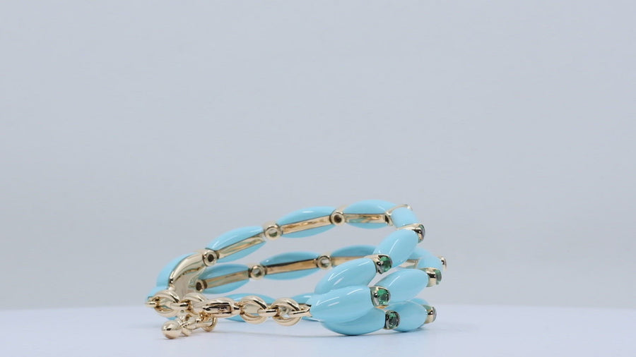 de GRISOGONO Pink Gold & Turquoise Bracelet